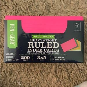 ruled index cards multicolor